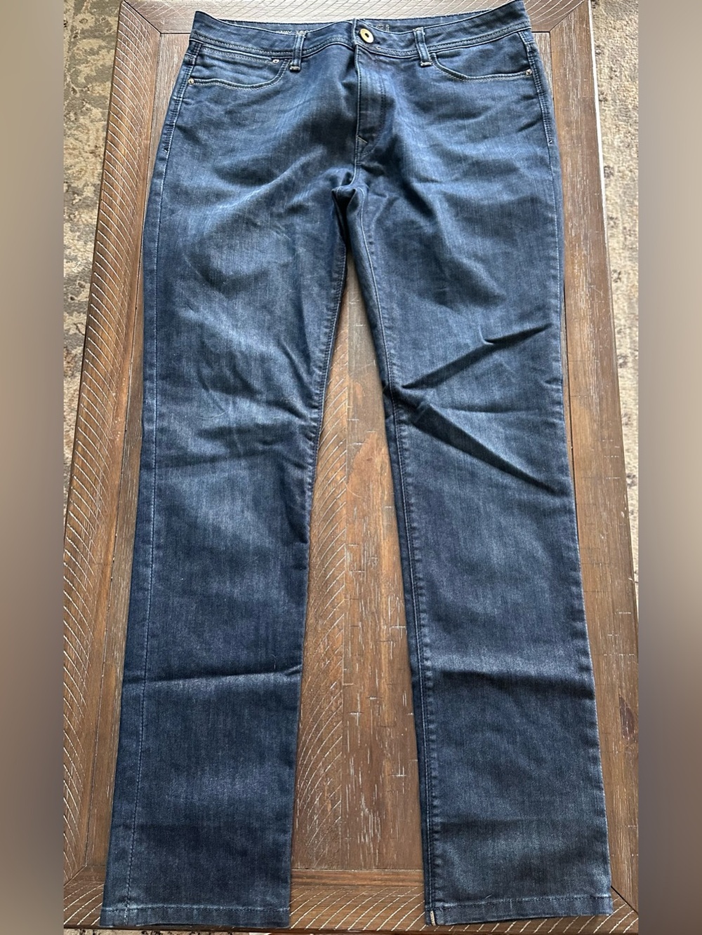 DL1961 Women’s Curvy Straight Coco Slim Jeans in Dark Blue Wash - Size 34